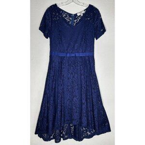 Missmay Dress Womens Large Lace Short Sleeve Fit Flare Retro Party Cocktail